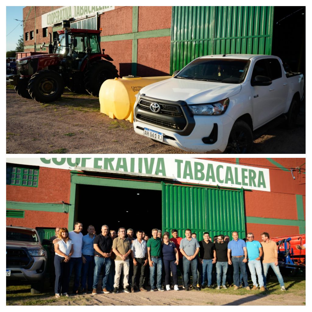 *EL GOBERNADOR ZDERO ENTREGO MAQUINARIAS A PRODUCTORES TABACALEROS EN COLONIA BENITEZ* 