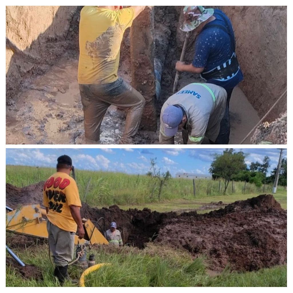 *SAMEEP REPARÓ UN CAÑO DEL SEGUNDO ACUEDUCTO Y NORMALIZÓ EL SERVICIO EN NAPENAY* 