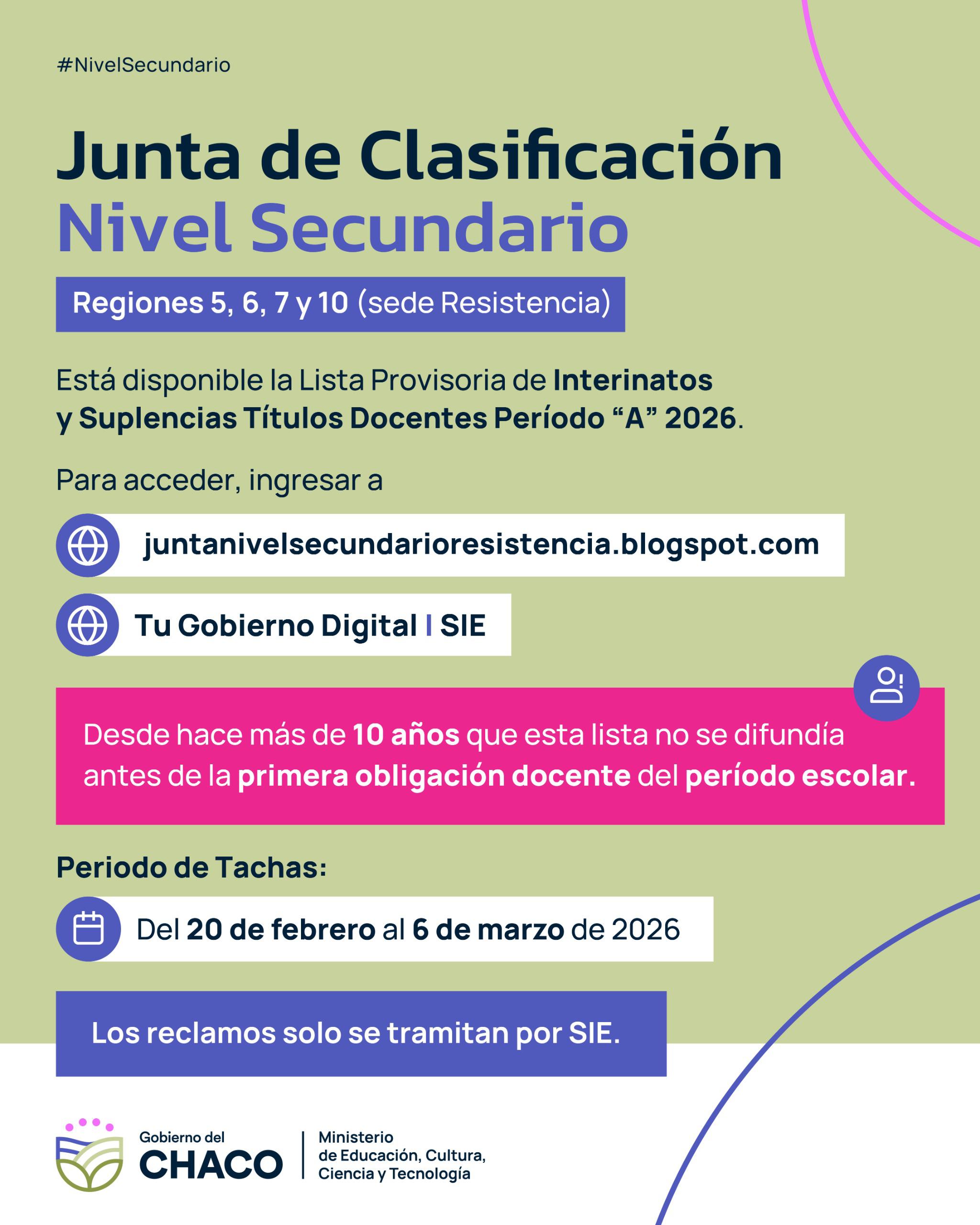 *EDUCACIÓN: PUBLICARON LA LISTA PROVISORIA DE INTERINATOS  Y SUPLENCIAS 2026 PARA SECUNDARIA*