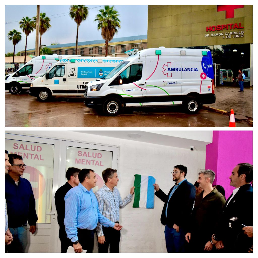 HOSPITAL 4 DE JUNIO: EL GOBERNADOR ZDERO INAUGURÓ LA REUBICACIÓN DEL ÁREA DE SALUD MENTAL Y ADEMÁS ENTREGÓ AMBULANCIAS