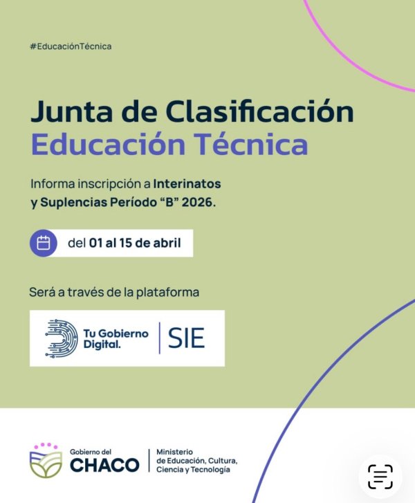 *LA JUNTA DE CLASIFICACI&Oacute;N DE EDUCACI&Oacute;N TECNICA ABRE INSCRIPCI&Oacute;N A INTERINATOS Y SUPLENCIAS*