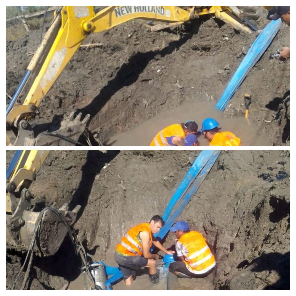 RESISTENCIA: SAMEEP CULMINÓ LA REPARACIÓN DEL CAÑO MAESTRO SOBRE AV. LAS HERAS Y CALLE NICARAGUA