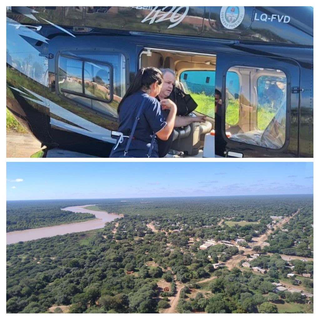 CON AYUDA DEL GOBERNADOR GUSTAVO VALDÉS, EL GOBIERNO DEL CHACO TRASLADÓ EN HELICÓPTERO A 2 EMBARAZADAS DESDE EL SAUZALITO A CASTELLI