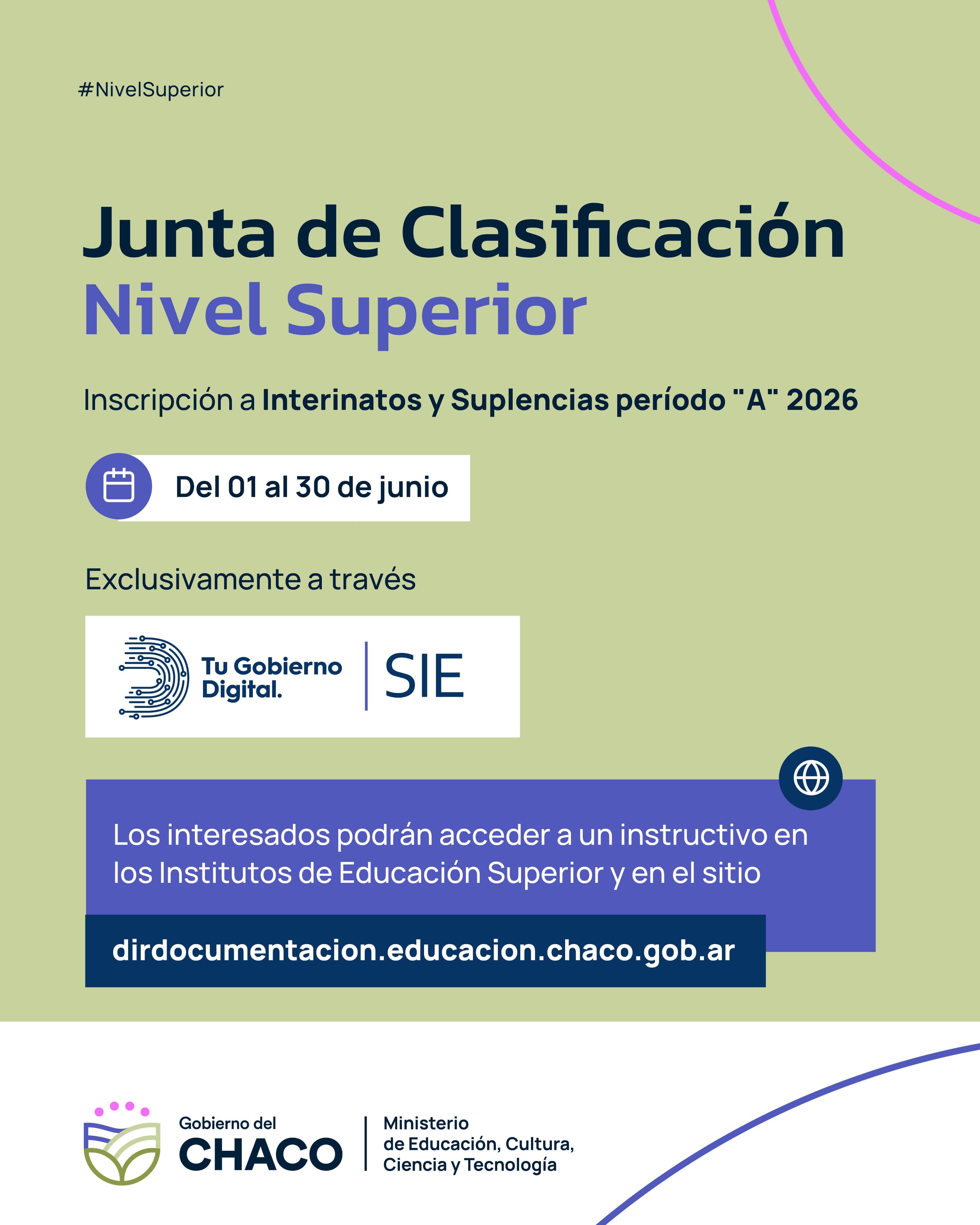 EDUCACIÓN SUPERIOR: ABRE INSCRIPCIÓN A INTERINATOS Y SUPLENCIAS 2026