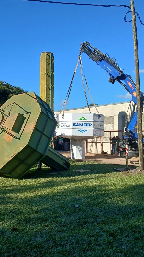 *DE CARA A LA BIENAL 2026, SAMEEP INSTAL&Oacute; UN NUEVO TANQUE PARA GARANTIZAR EL SUMINISTRO DE AGUA EN EL DOMO DEL CENTENARIO*