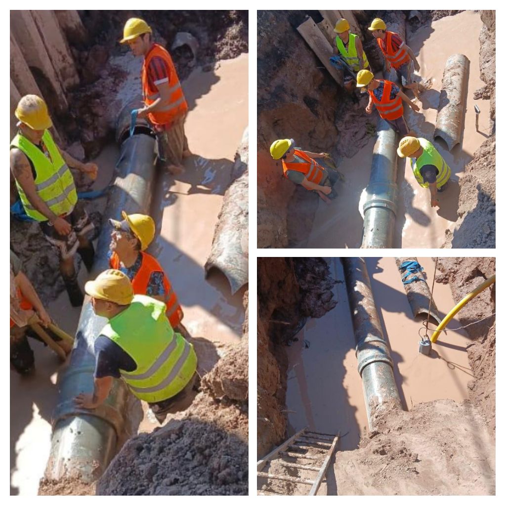 SAMEEP REPARÓ EL CAÑO DEL ANILLADO DE SÁENZ PEÑA Y RESTABLECIÓ EL SERVICIO DE AGUA POTABLE