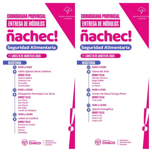  *Agenda oficial del Gobierno del Chaco*_ lunes 10 de agosto_ 