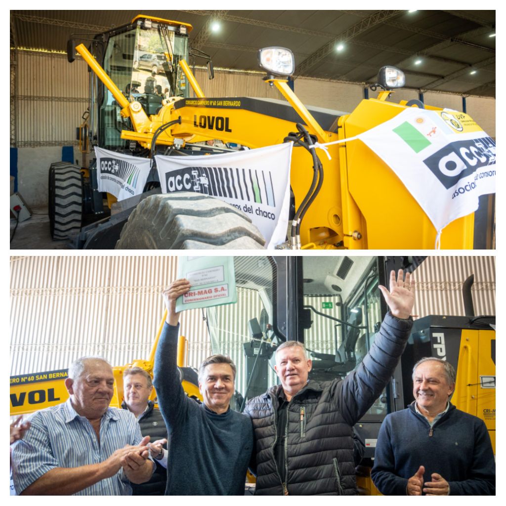 SAN BERNARDO: EL GOBERNADOR ZDERO ENTREGO UNA MAQUINARIA PARA EL CONSORCIO CAMINERO N°60