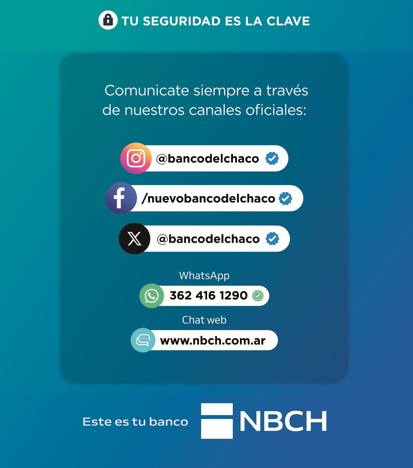 *EL NBCH ADVIERTE SOBRE LOS INTENTOS DE ESTAFAS Y RECUERDA SUS CANALES OFICIALES*  