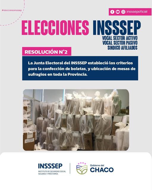 *INSSSEP: MESAS DE ACTIVOS EN REPARTICIONES PÚBLICAS Y DE PASIVOS EN ESCUELAS, PARA LA ELECCIÓN DE VOCALES Y SÍNDICO*  