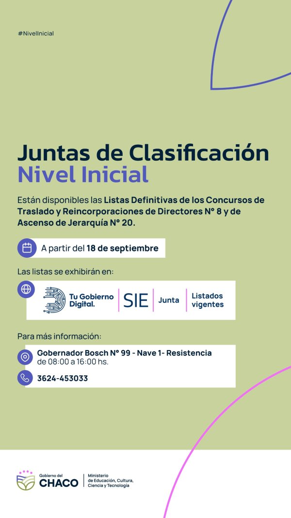 *NIVEL INICIAL: YA EST&Aacute;N PUBLICADAS LAS LISTAS DEFINITIVAS DE LOS CONCURSOS DOCENTES*