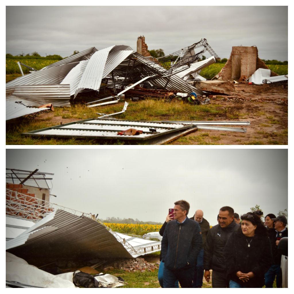 Du graty: el gobernador zdero estuvo junto a las familias afectadas , tras el temporal 