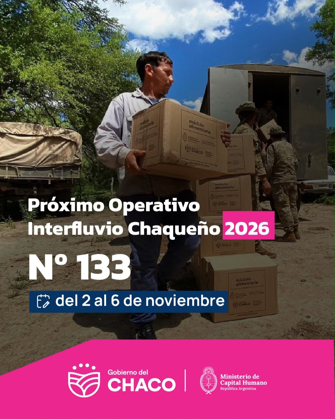 *DESDE EL 2 DE NOVIEMBRE: NUEVO OPERATIVO INTERFLUVIO PARA ASISTIR A FAMILIAS DE EL IMPENETRABLE*