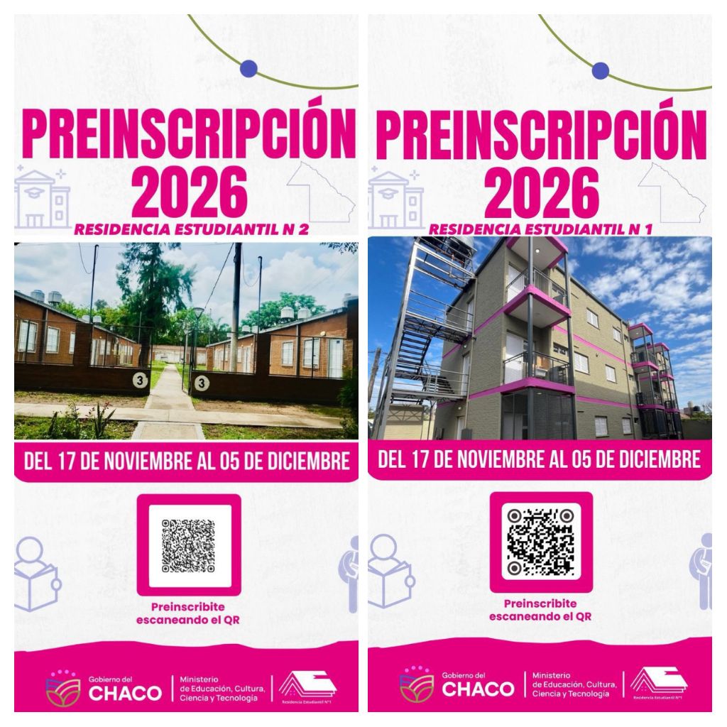 *CONTINUA LA PRESCRIPCIÓN 2026 PARA LAS RESIDENCIAS ESTUDIANTILES PROVINCIALES*