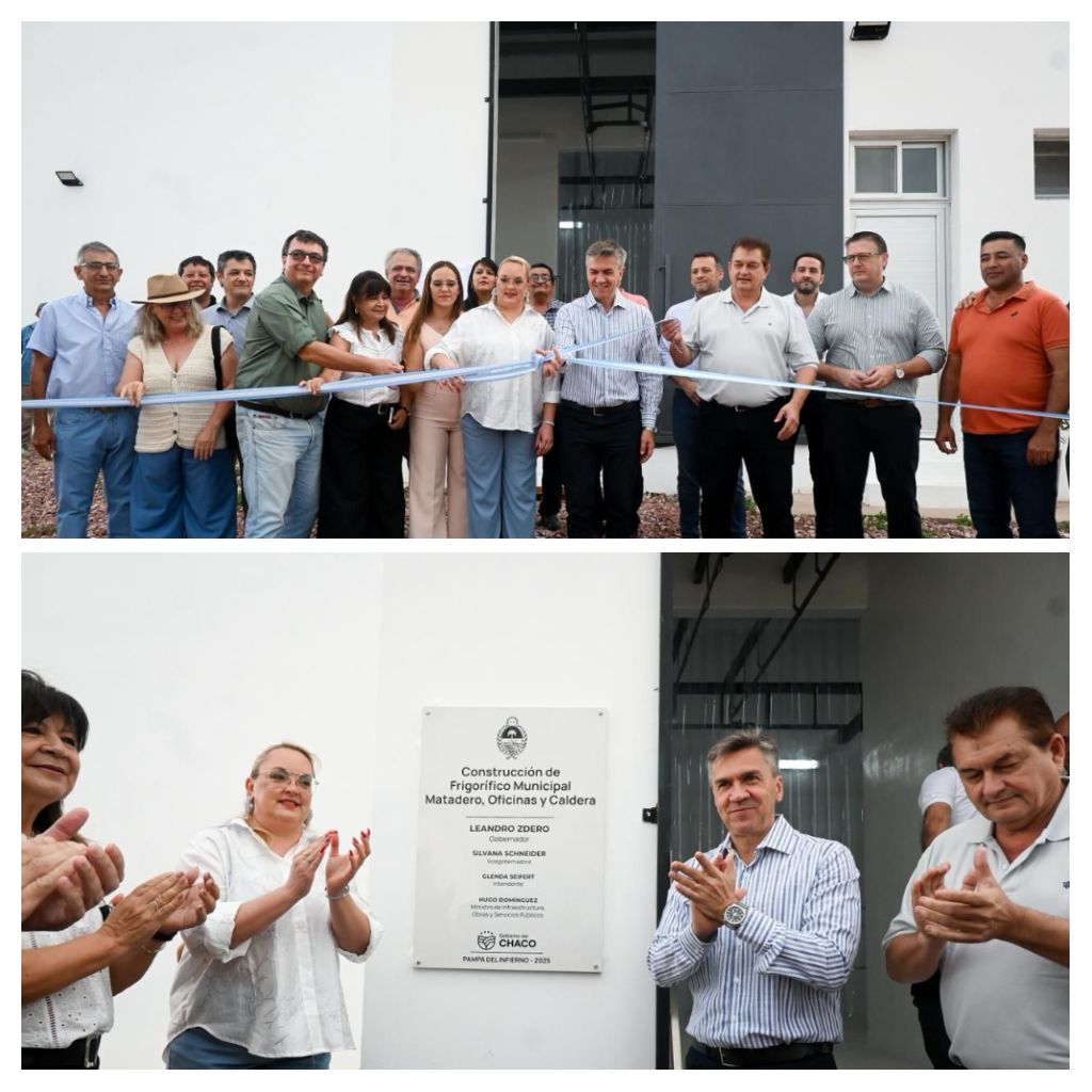 *DIA HISTÓRICO PARA EL DEPARTAMENTO BROWN: SE INAUGURÓ EL MODERNO FRIGORÍFICO MUNICIPAL DE PAMPA DEL INFIERNO *